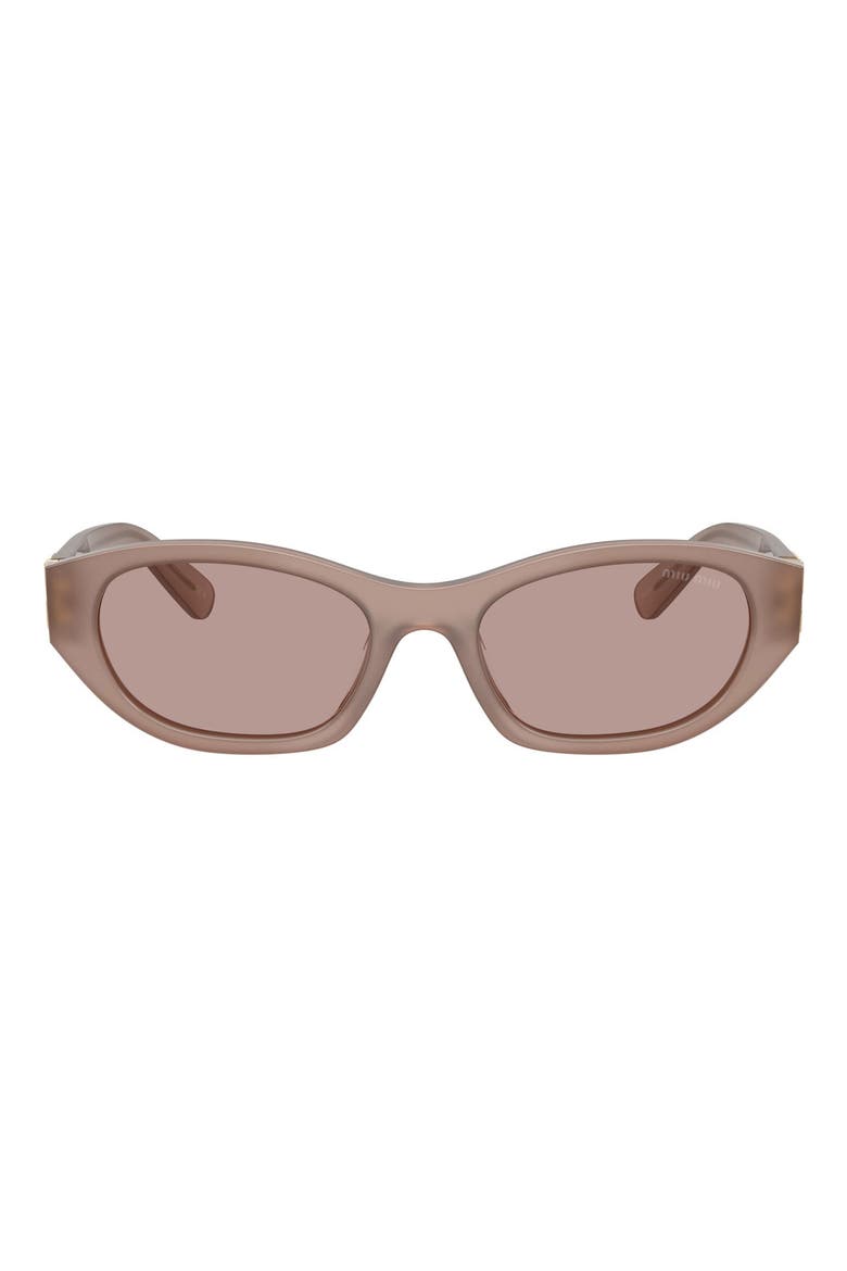 53mm Irregular Sunglasses, Main, color, GREY / LIGHT PURPLE BROWN
