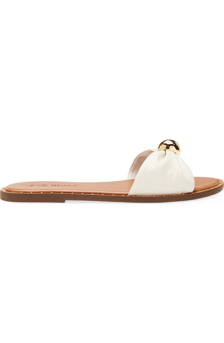 Steve Madden Dipsy Slide Sandal, Alternate, color, White Leather