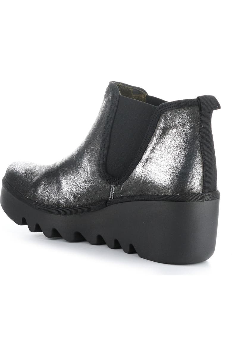 Fly London Byne Wedge Chelsea Boot, Alternate, color, 017 Silver Dk Flash