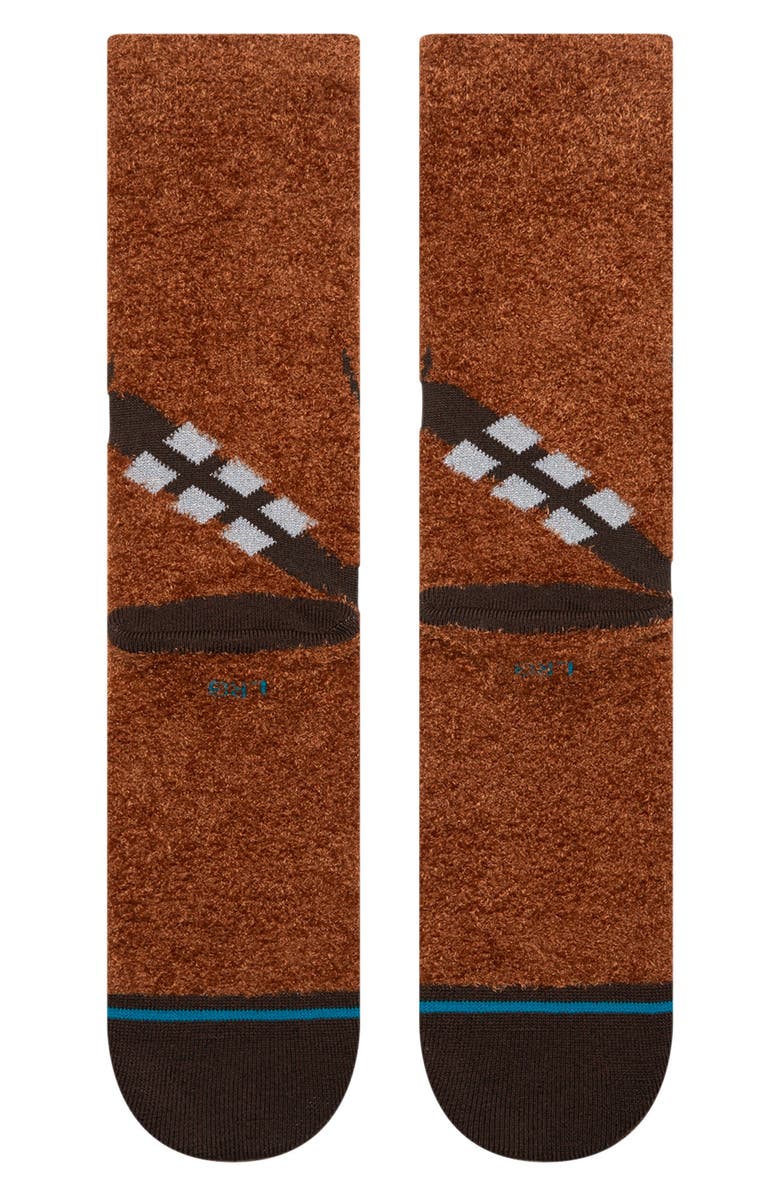 Stance Star Wars<sup>®</sup> Chewie Crew Socks, Alternate, color, Brown