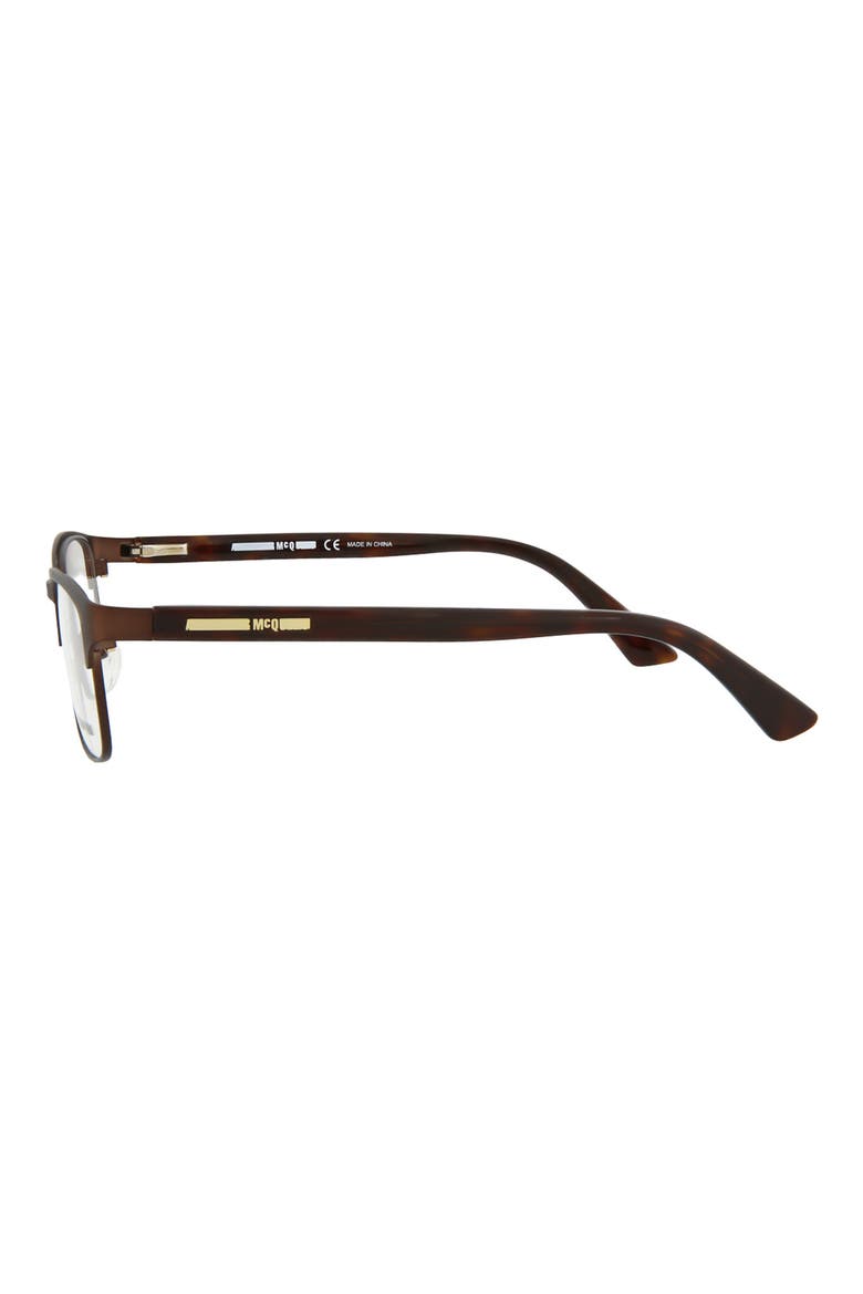 49mm Core Rectangle Optical Glasses, Alternate, color, BROWN AVANA TRANSPARENT