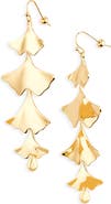 Nordstrom Cascading Ginkgo Leaf Drop Earrings