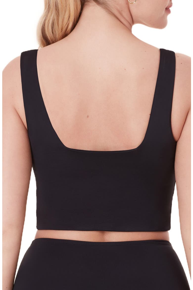 The Siren Crop Bikini Top, Alternate, color, BLACK