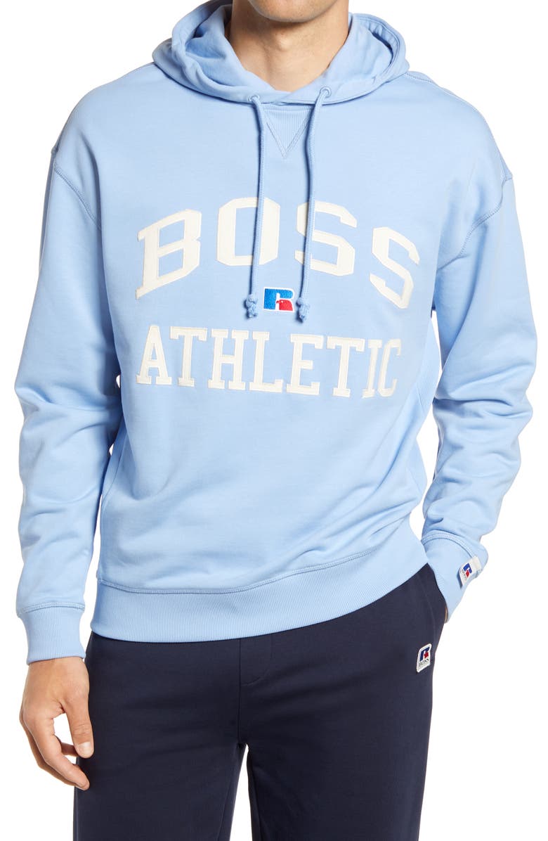 BOSS x Russell Athletic Safara Varsity Logo Hoodie, Main, color,