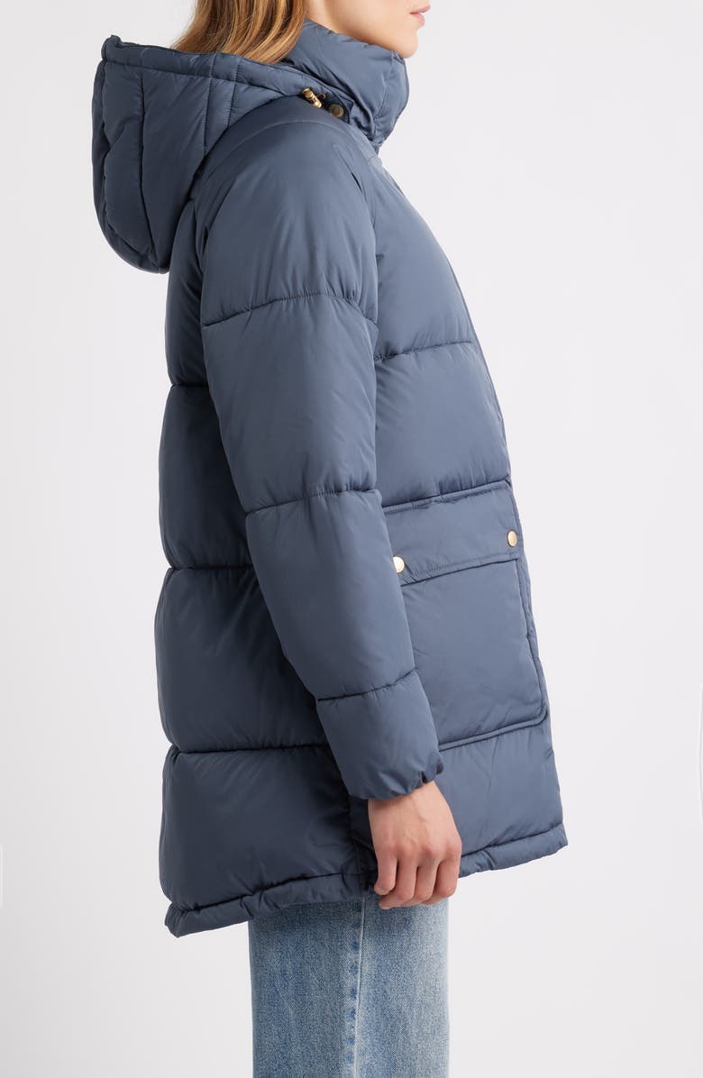 Ilse Jacobsen Peppy Waterproof Puffer Coat, Alternate, color, Ombre Blue