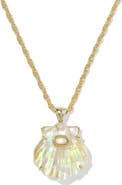 Kendra Scott Lucia Short Shell Pendant Necklace
