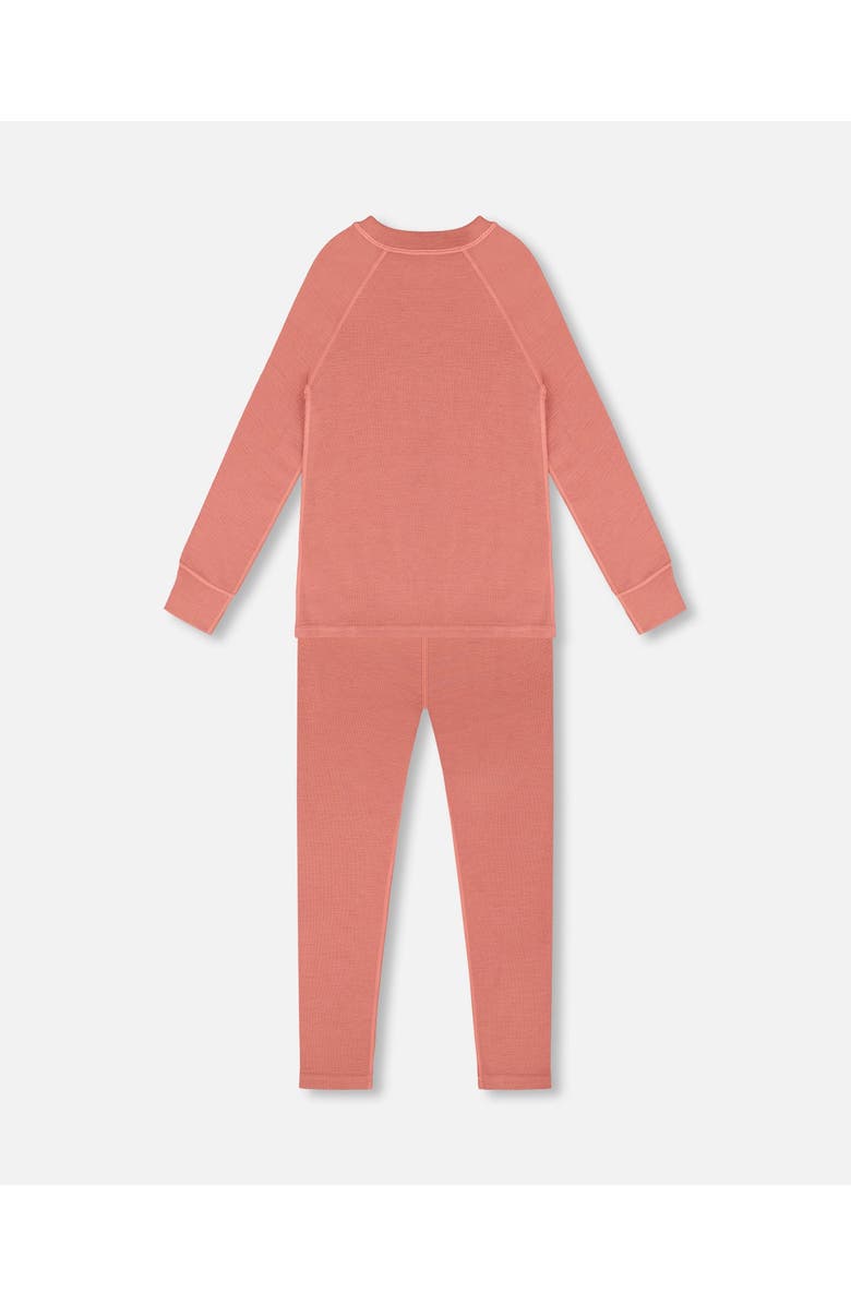 Deux par Deux Merino Wool Base Layer Set, Alternate, color, Dusty Pink