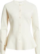 Nordstrom Flared Crewneck Cardigan