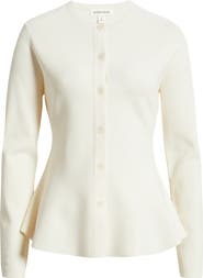 Nordstrom Flared Crewneck Cardigan