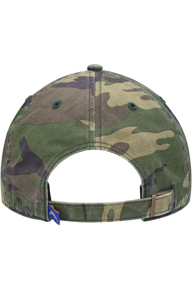 Men's '47 Camo Los Angeles Chargers Woodland Clean Up Adjustable Hat, Alternate, color, Camo
