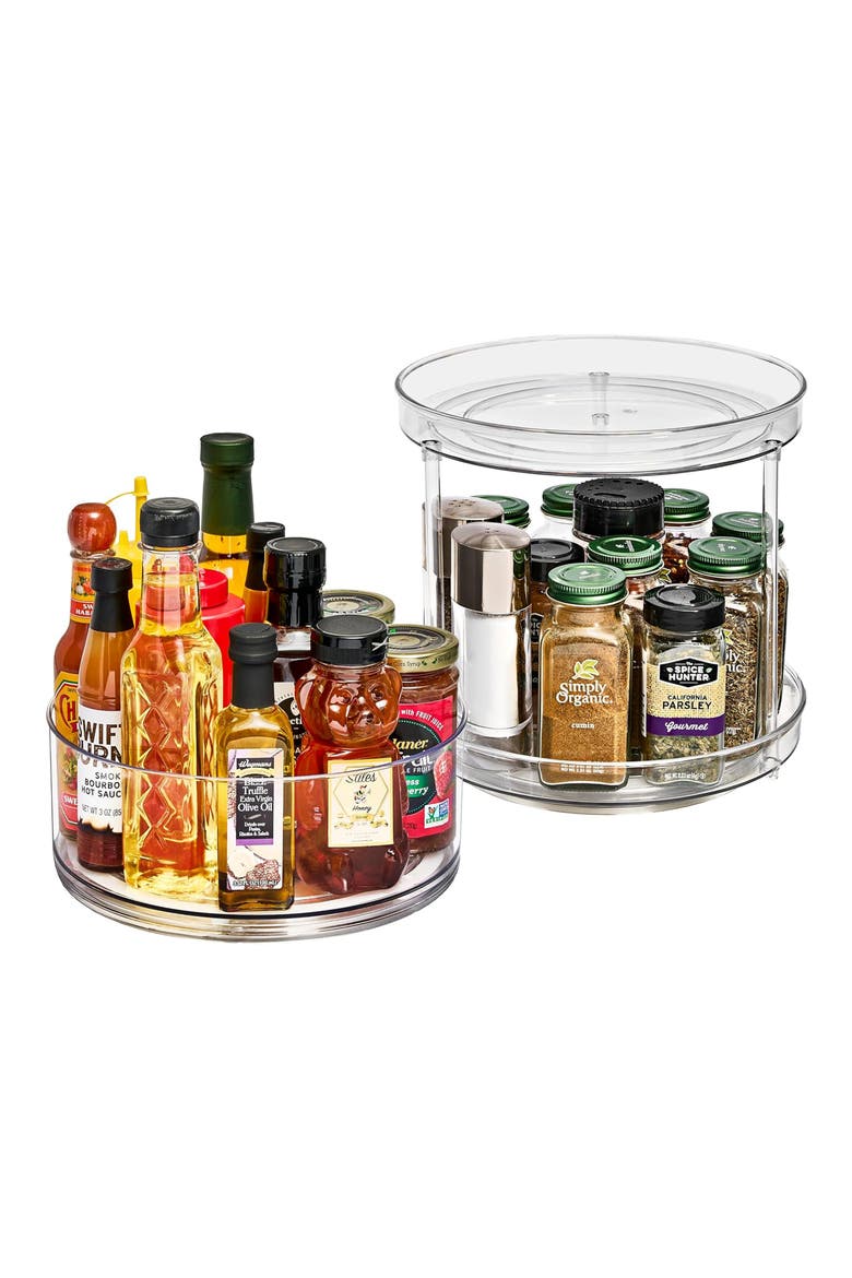 Lazy Susan Organizer Set, Main, color, CLEAR