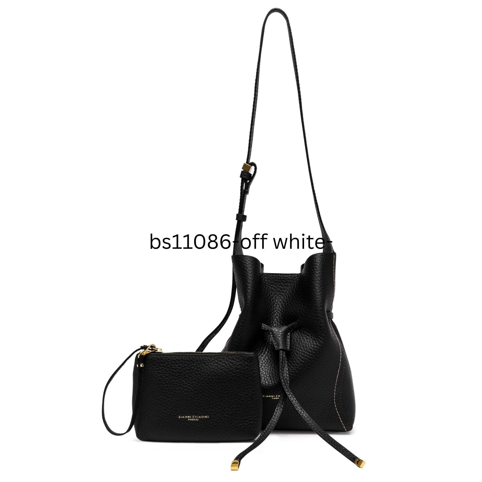 Sienna Leather Drawstring Bucket Bag, Alternate, color, black