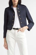 Nili Lotan Betsy Virgin Wool Military Jacket