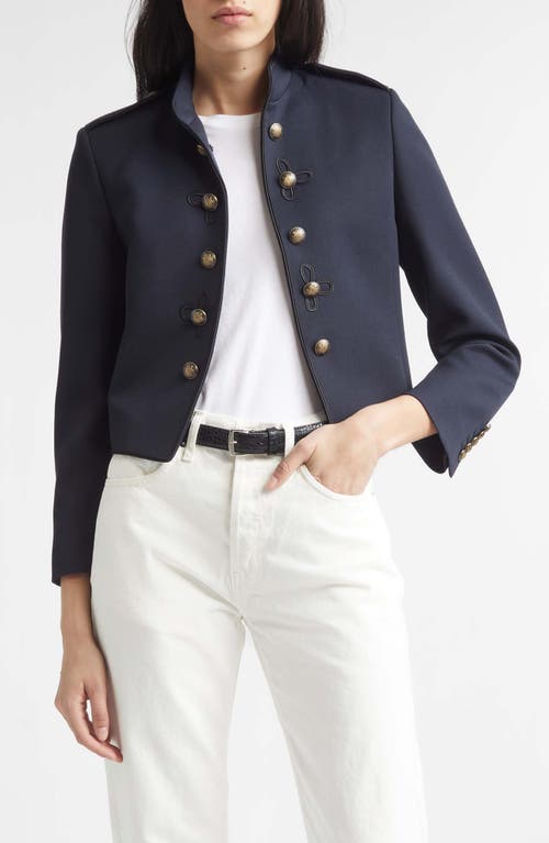 Nili Lotan Betsy Virgin Wool Military Jacket in Midnight at Nordstrom, Size Medium