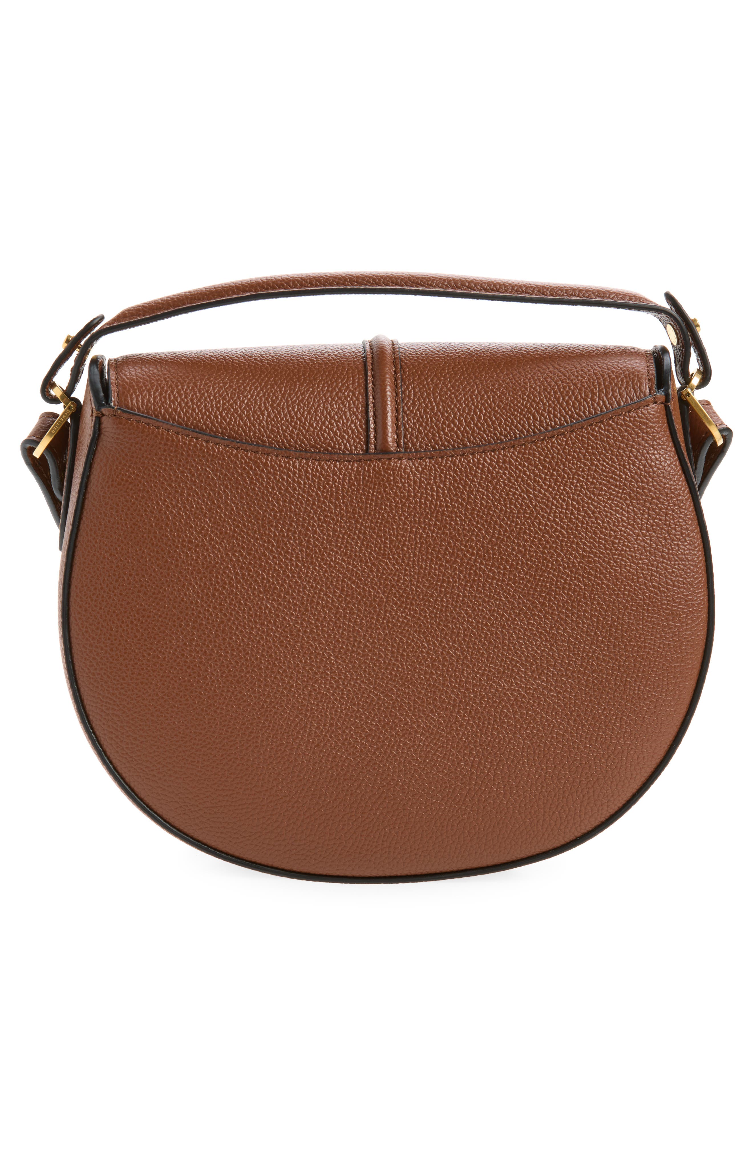Siena Leather Saddle Bag, Alternate, color, TAN W/ BE