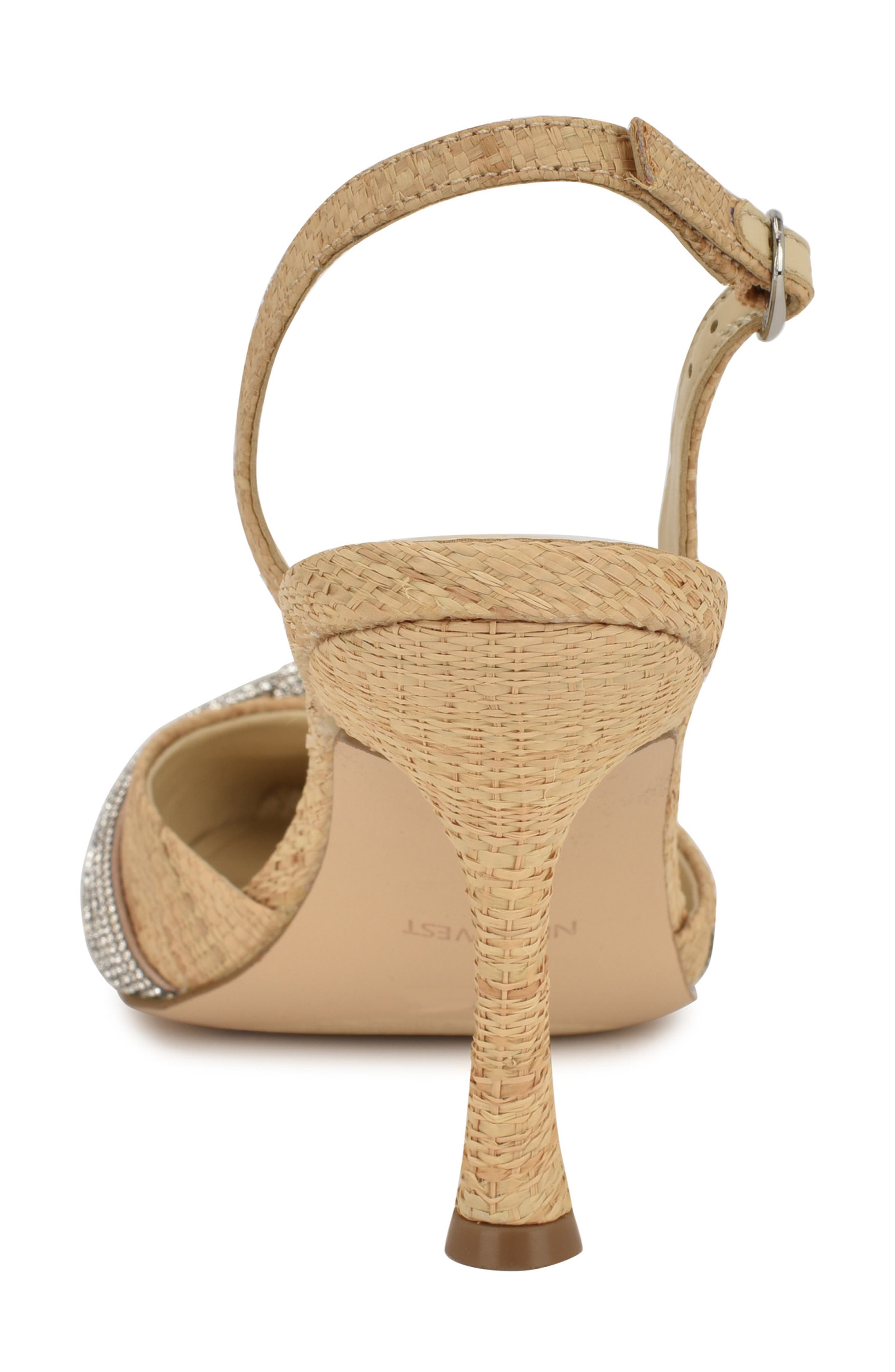 Nine West Deby Pointed Toe Slingback Pump, Alternate, color, Light Natural