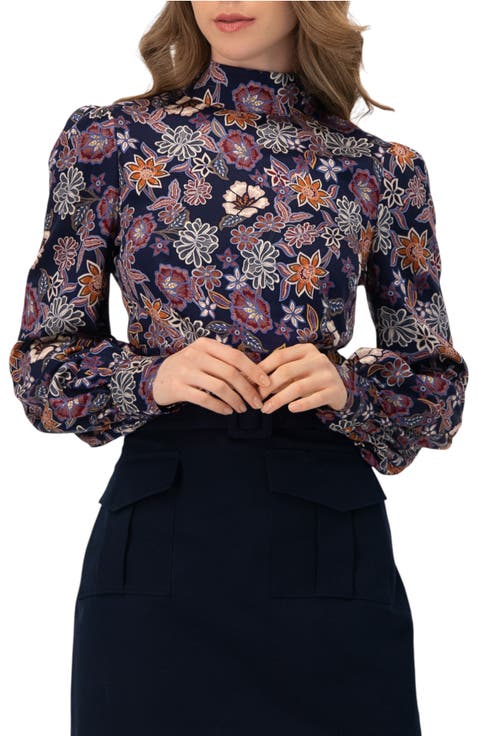 Cropped Back-Tie Blouse