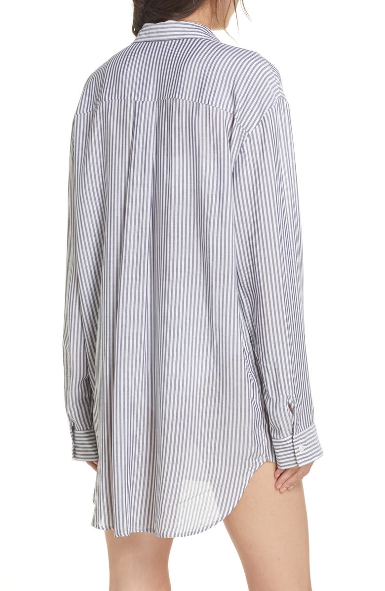 Something Navy Boyfriend Cover-Up Shirt, Alternate, color,