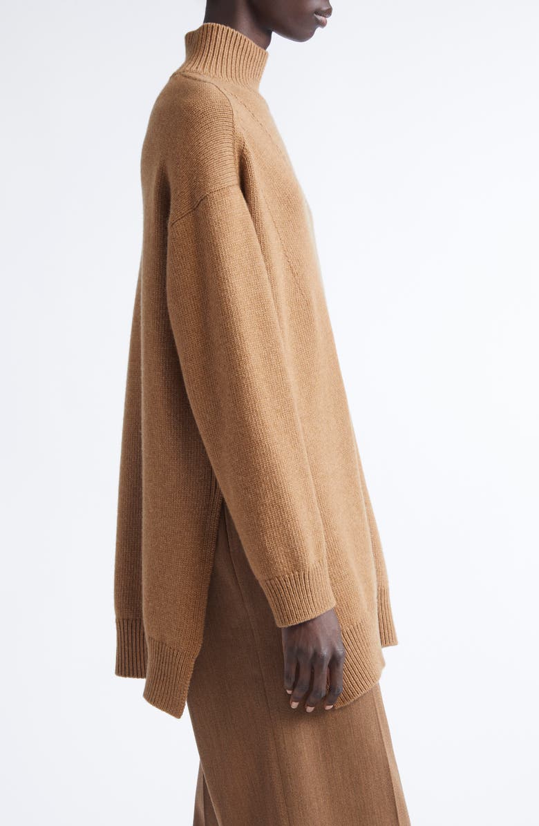 FFORME Loletta Boyfriend Wool & Cashmere Sweater, Alternate, color, Camel Melange