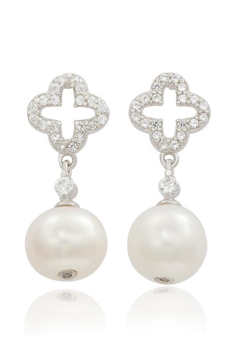 Sterling Silver Freshwater Pearl Drop Earrings
