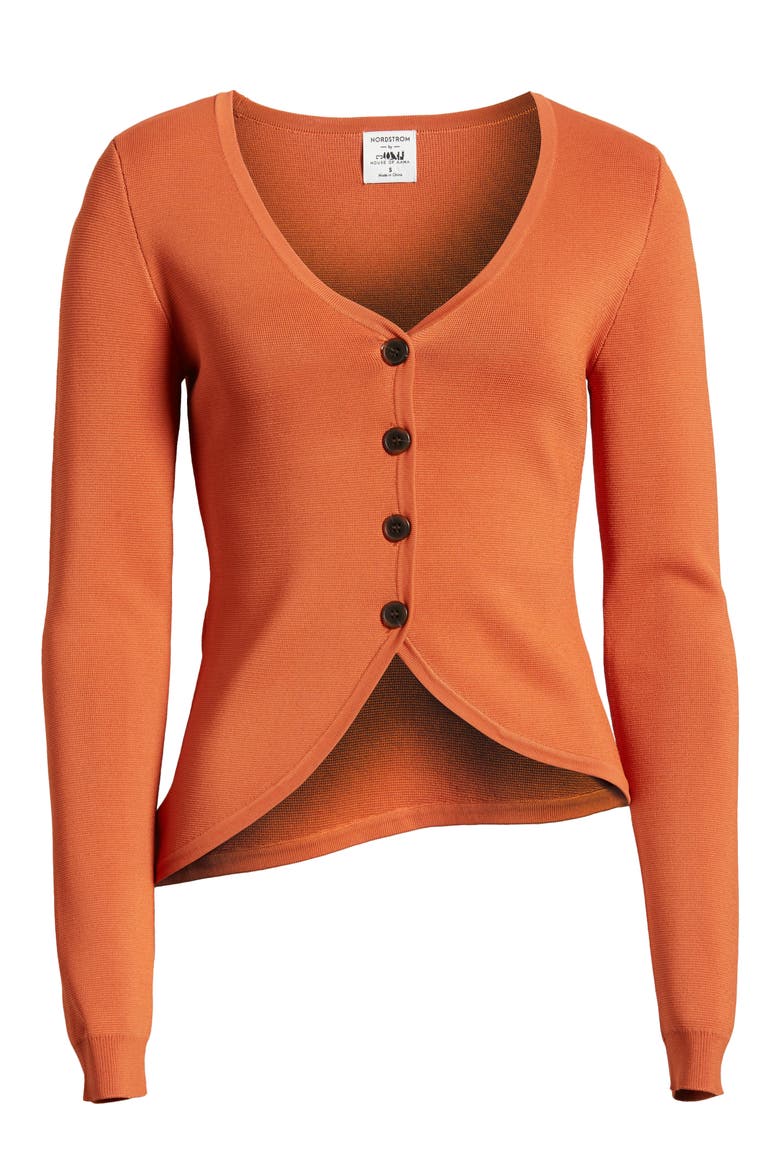 House of Aama Uptown Cardigan, Alternate, color, ORANGE MANGO
