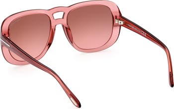 56mm Gradient Aviator Sunglasses