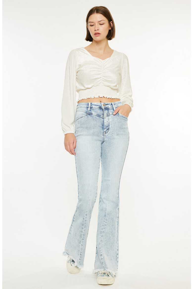 Ashton High Rise Flare Stretch Jeans, Alternate, color, Light Wash