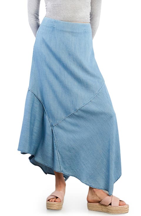 The Jitterbug Panel Denim Maxi Skirt