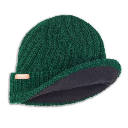 Feelgoodz Artisan Hand-knit Vienna Beanie Hat In Green