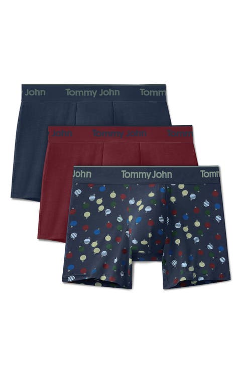 Assorted 3-Pack Second Skin 4-Inch Stretch Modal Boxer Briefs