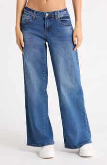 Low Rise Wide Leg Jeans