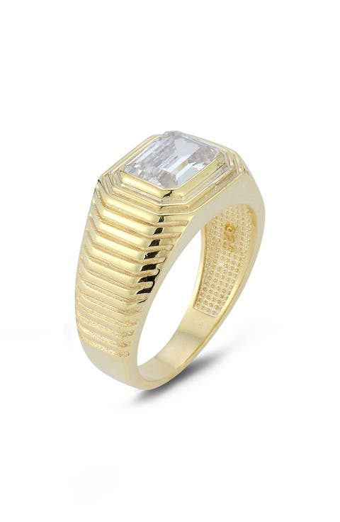 Cubic Zirconia Signet Ring