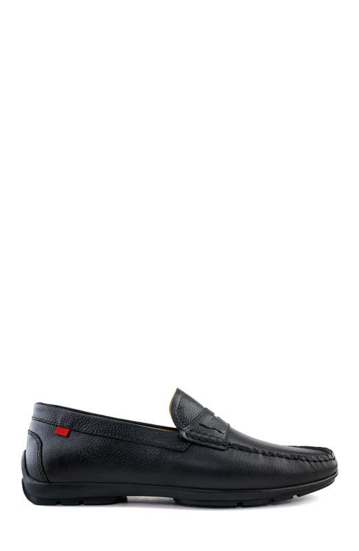 Marc Joseph New York Hamilton Place  Leather Penny Driver Loafer, Alternate, color, Black Grainy