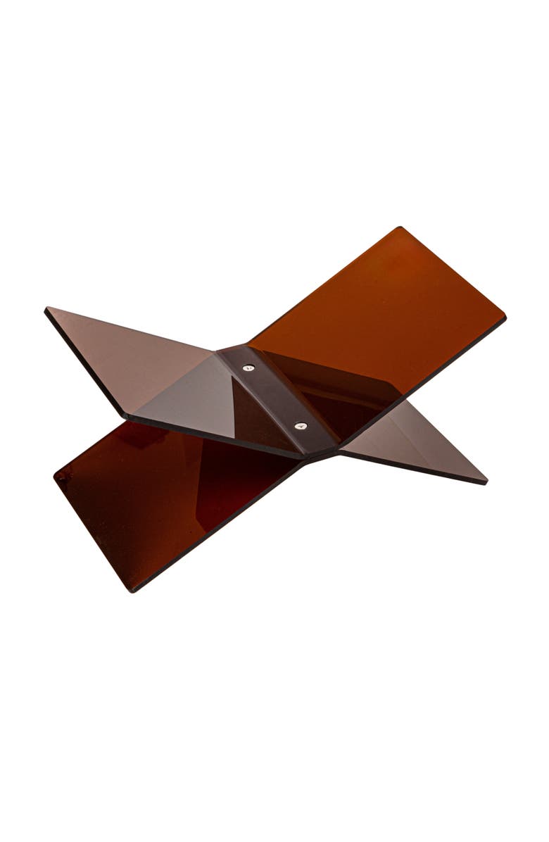 Storied Home Acrylic Kitchen Cookbook Holder, Brown, Main, color, Amber