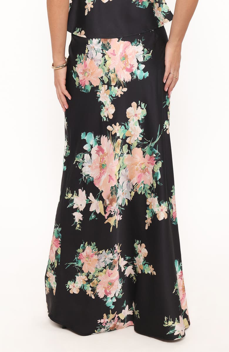 Petal & Pup Velman Maxi Skirt, Alternate, color, Black Floral