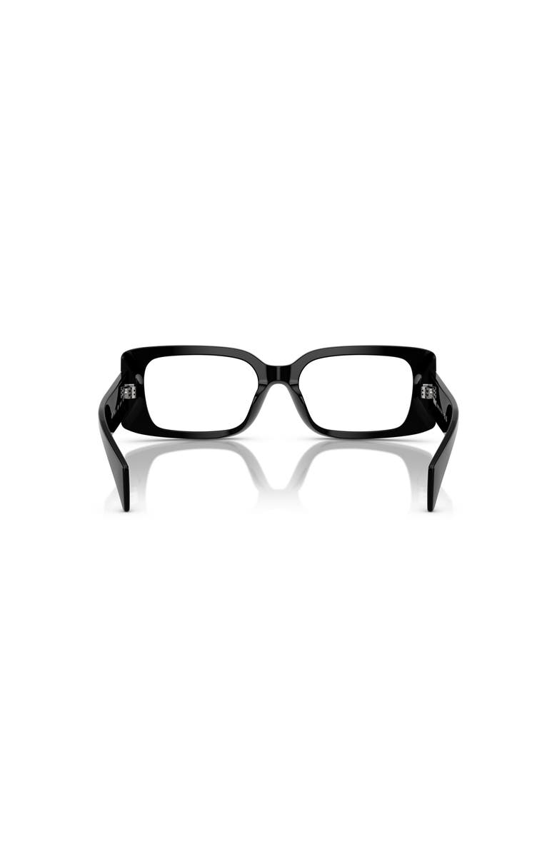 Versace 53mm Rectangle optical glasses, Alternate, color, Black