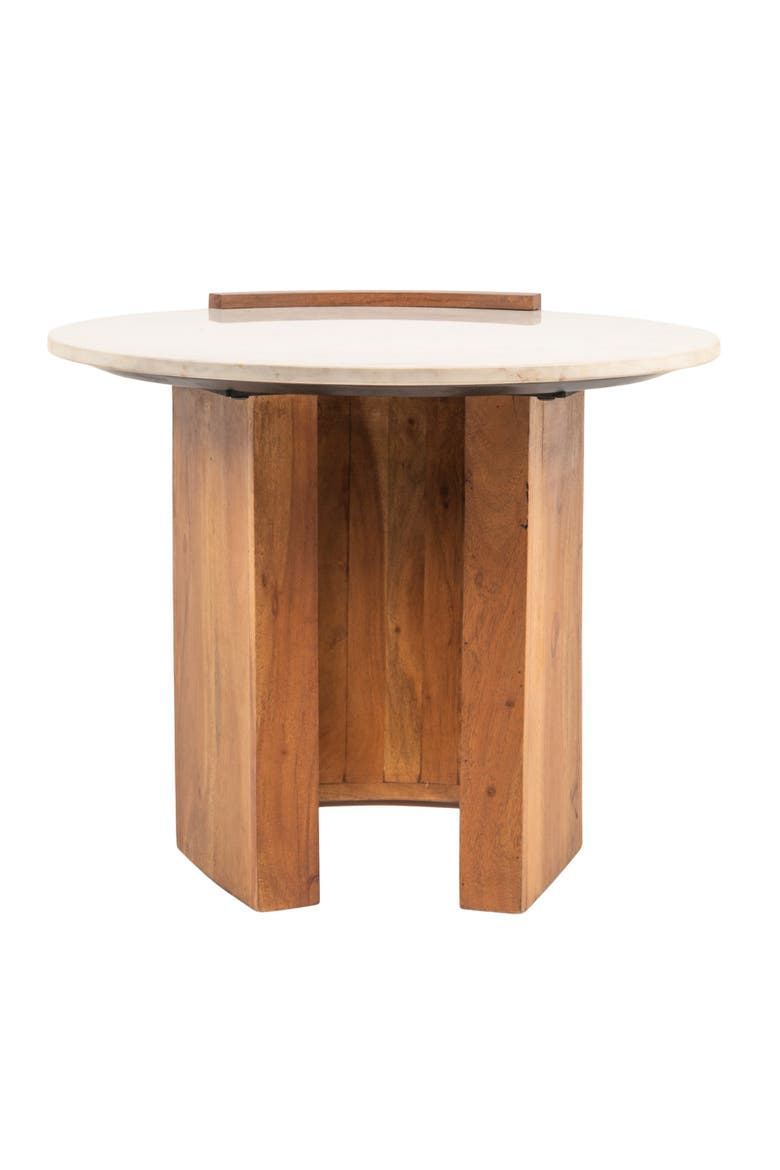 Semi-Enclosed Side Table, Alternate, color, Natural