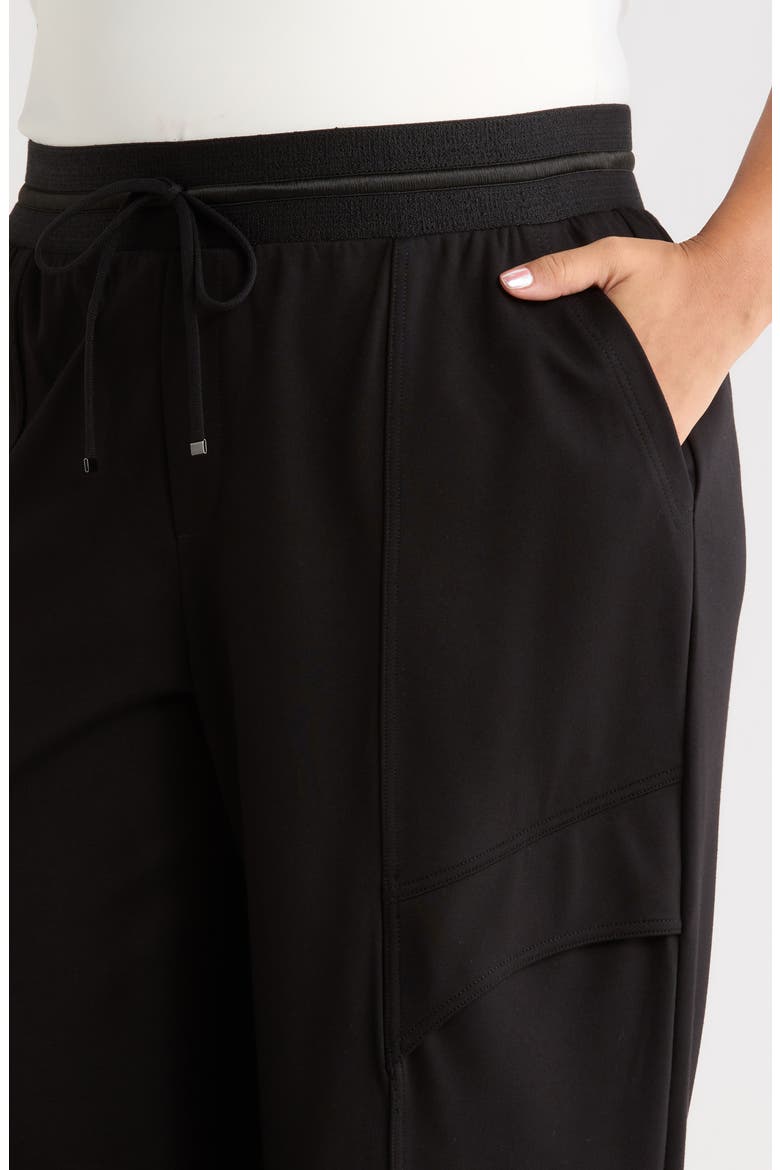 Glider Skyrise Pull-On Wide Leg Pants, Alternate, color, BLACK
