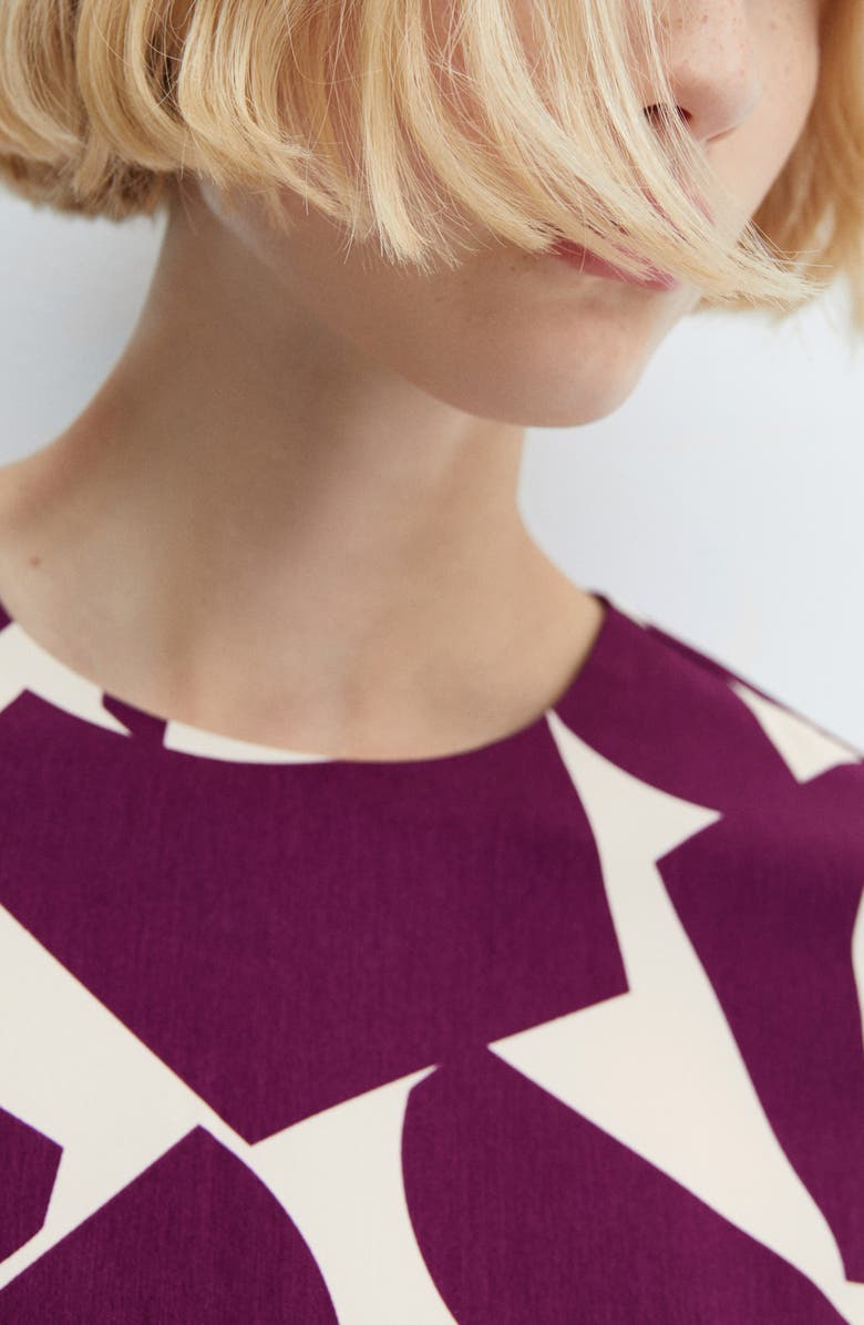 MANGO Murcia Print Long Sleeve Minidress, Alternate, color,