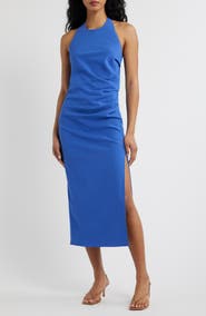 MANGO Starring Hailey Bieber Lola Halter Neck Dress