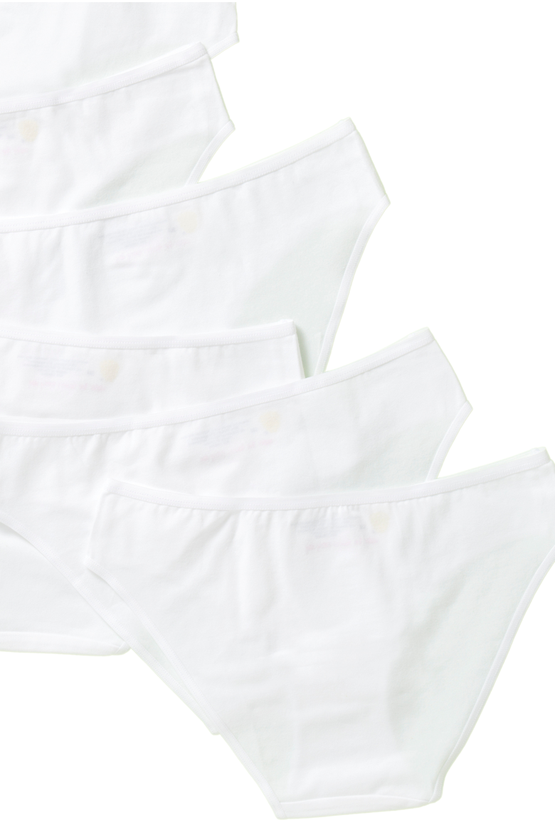 Daisy Cotton Undie 6PK, Alternate, color, White