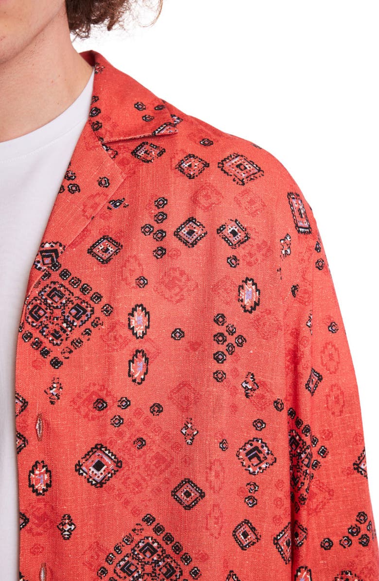 PAISLEY & GRAY Marrak Long Sleeve Camp Shirt, Alternate, color, Marrakesh Orange