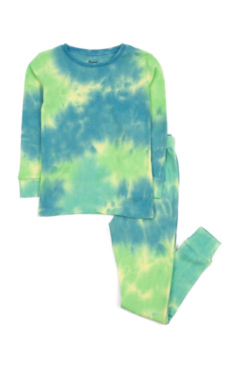 Kids Two-Piece Tie Dye Cotton Matching Family Pajamas (Toddler, Little Kid & Big Kid)
