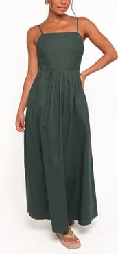 Petal & Pup Savannah Tie Back Cotton & Linen Maxi Dress