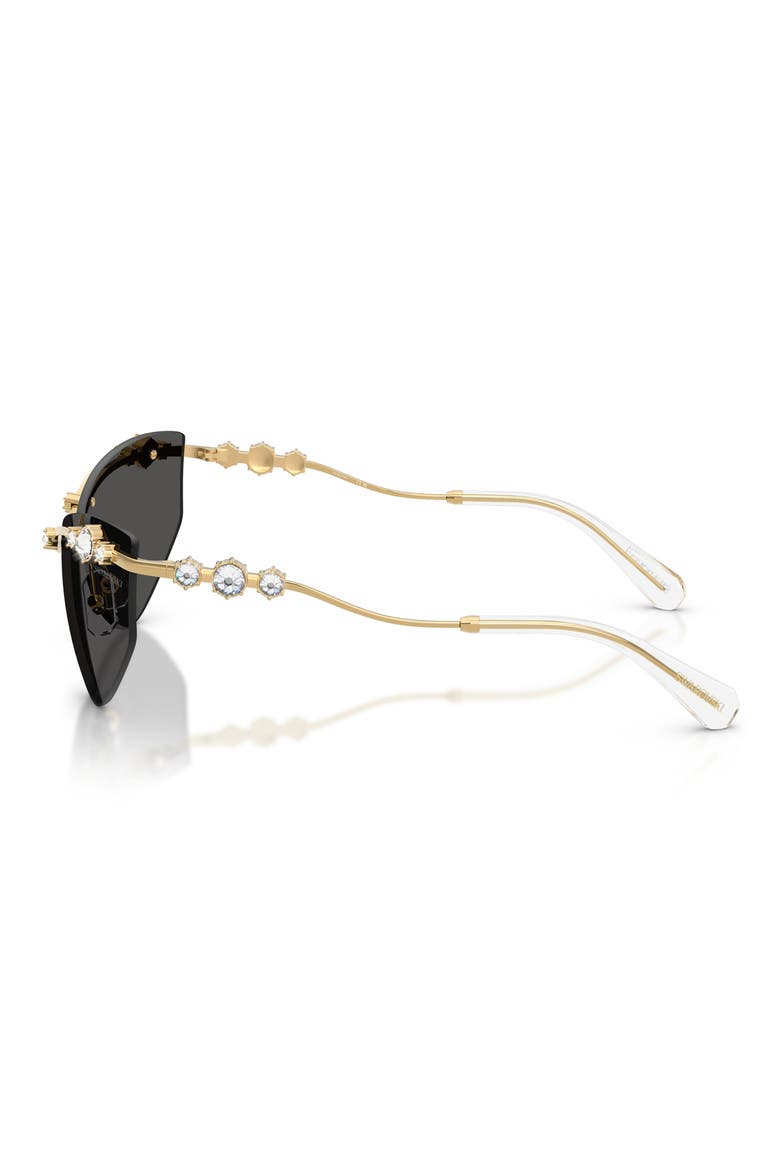 61mm Irregular Sunglasses, Alternate, color, GOLD / DARK GREY
