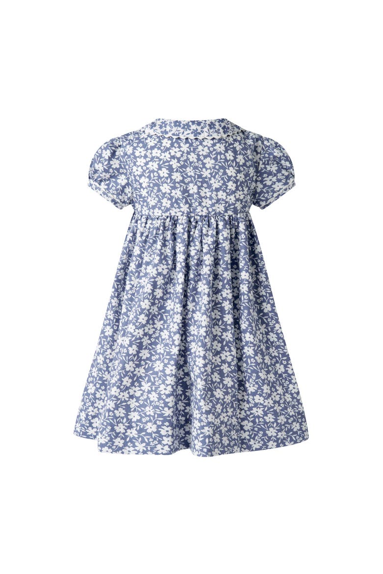 Floral Button-Front Dress and Bloomers, Alternate, color, Blue
