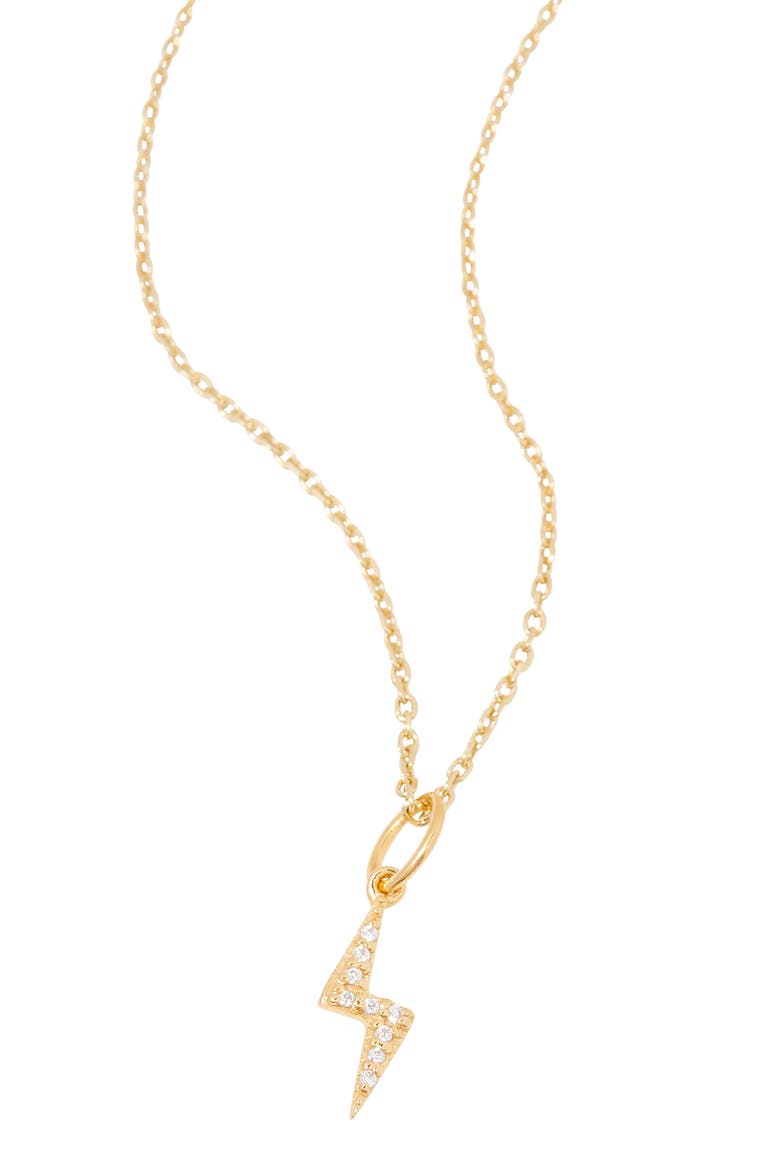 Adeline Bolt Pendant Necklace, Alternate, color, GOLD