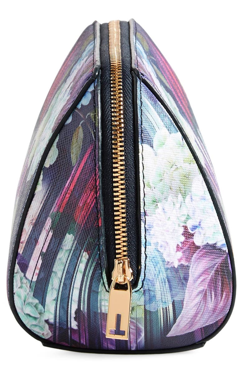 Ted Baker London 'Hydrangea' Floral Print Cosmetics Case, Alternate, color, 