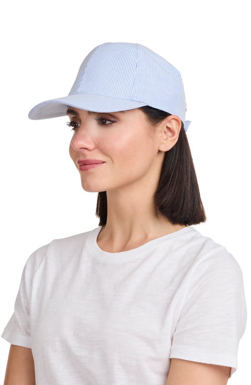 Bruno Magli Stripe Baseball Cap In Blue