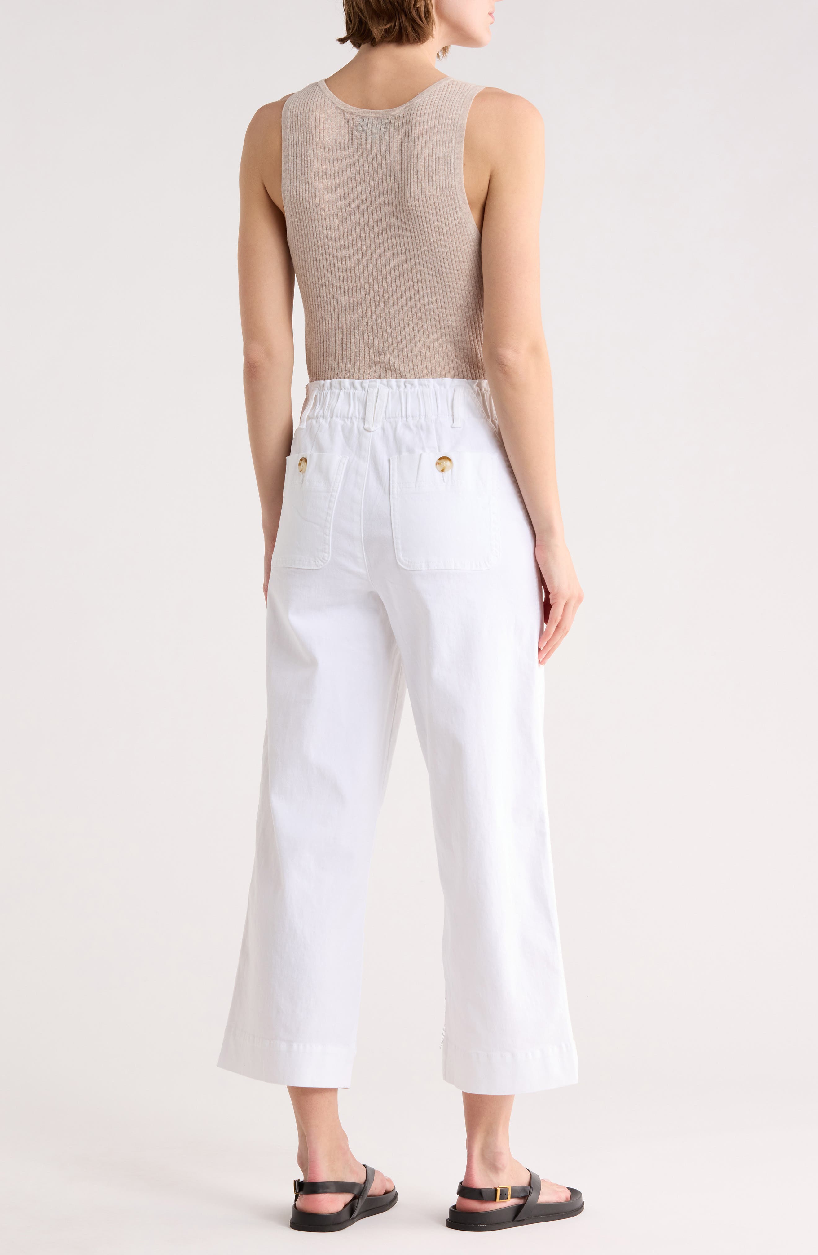 Wide Leg Ankle Crop Pants - image 4